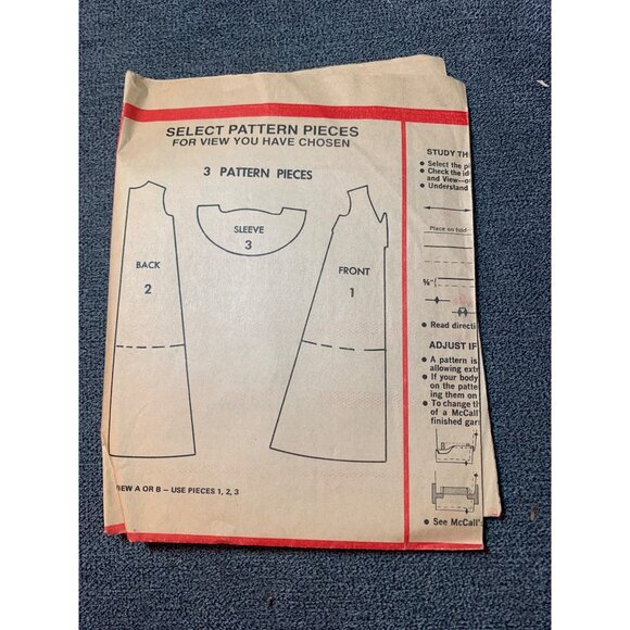 McCalls 3219 Vintage Sewing Pattern Womens Dress Tunic Size 10  1970s - Picture 2 of 5